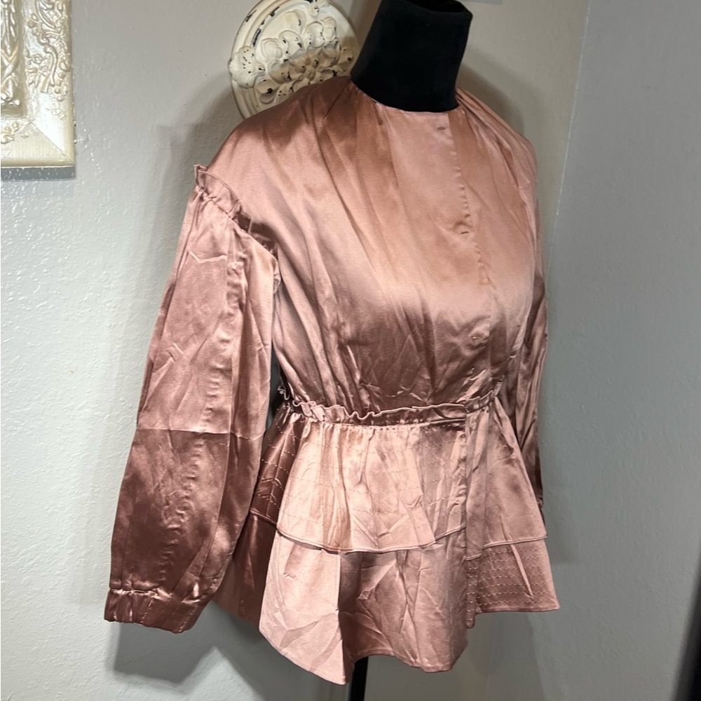 Machka Satin Blouse mauve Pink